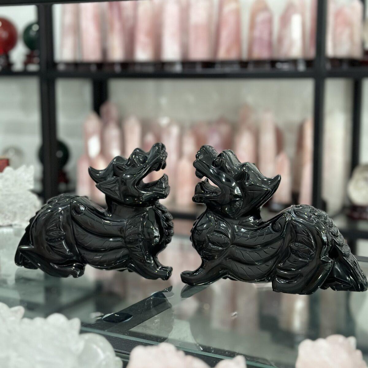 tỳ hưu phong thủy đá thạch anh đen