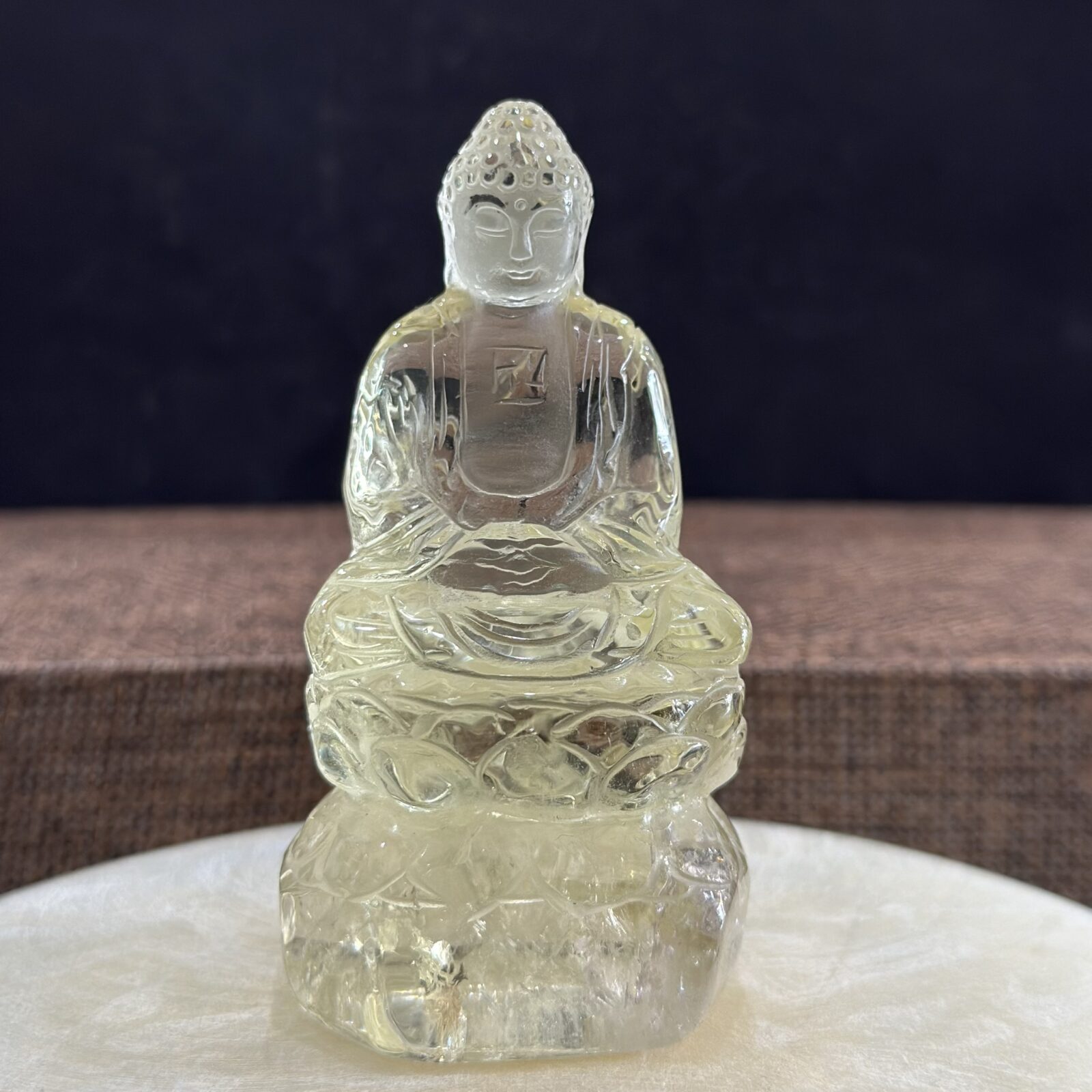 Tượng phật a di đà thạch anh vàng