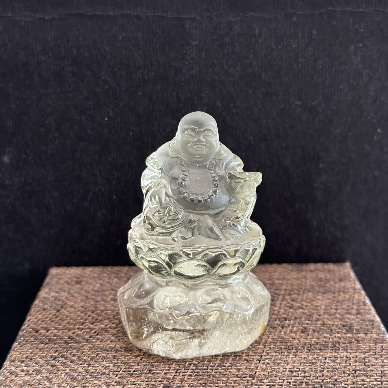 Tượng phật di lặc thạch anh vàng