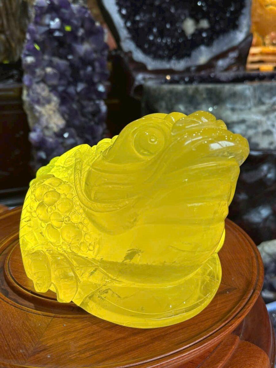 thiềm thừ đá thạch anh vàng