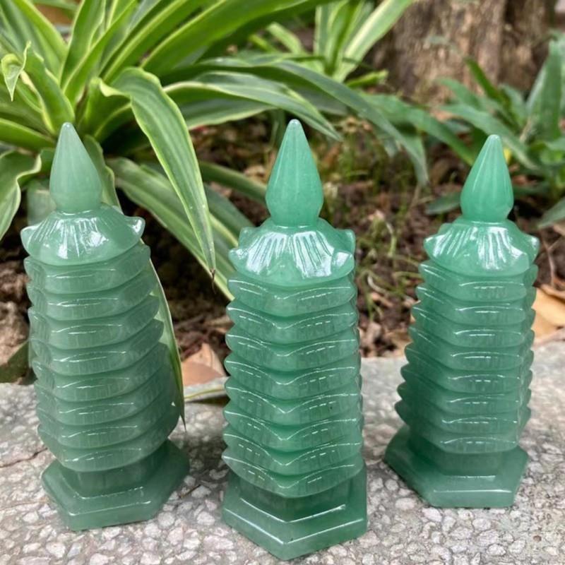 tháp văn xương đá thạch anh xanh