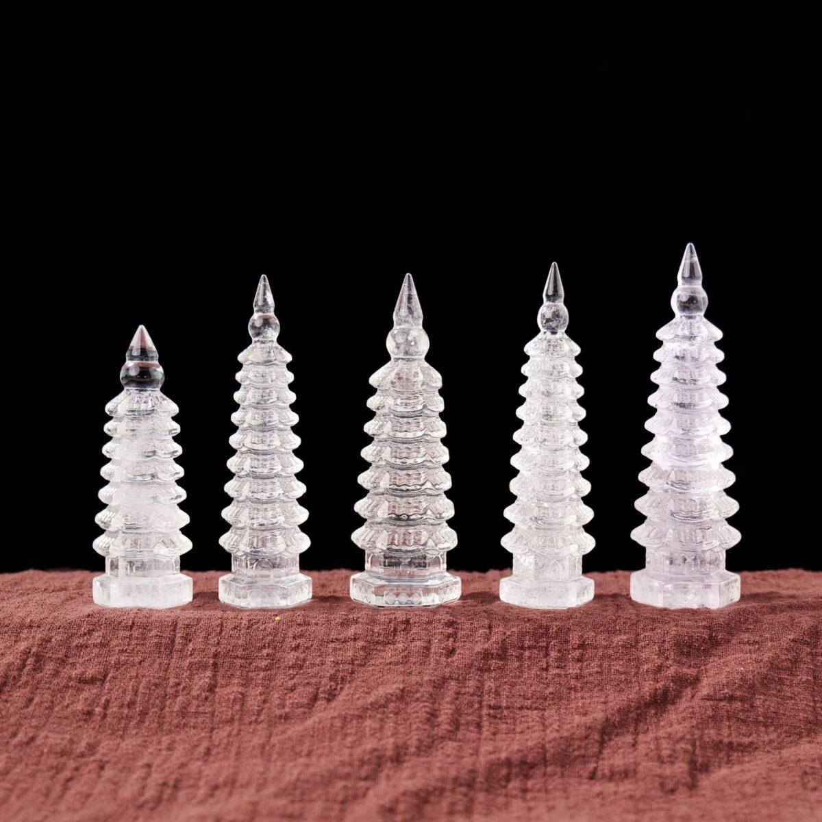 tháp văn xương đá thạch anh trắng